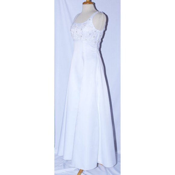 NWOT Lenovia#025 Hand Beaded Satin Bridal Gown-Size S-WHITE - Picture 3 of 7